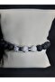 Black Lava Stone and Geanite-Looking Gray Stone Bracelet Style Design