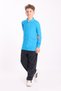 Unisex Children's Polo Neck School T-Shirt Basic Short Sleeve 2-Piece School Long Sleeve T-Shirt 5-16 Years Old Turquoise - 7