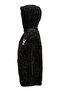 Girl's Black Hooded Plush Jacket - 3