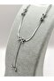 Steel Silver Color Bow Y Necklace - 5