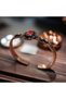 Copper Bracelet Copper Bracelet Copper Bracelet with Natural Stone Tiger's Eye Stone Copper Bracelet Pure Copper - 3