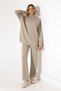 Women's Stand-Up Collar Double Suit with Metal Detail - 6