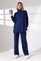 Women's Stand-Up Collar Half-Zippered Modal Double Tracksuit Set
