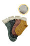 4 Pairs of Curled Ankle Wool Socks – Winter, Comfortable and Warm Cotton Blend Set - 3