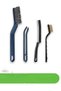 4 Pieces Bottom Corner Cleaning Brush Set - Grout Brush, Drain Tweezers, Multi-Purpose - Fine Brush