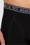 Men's Black Boxer 95% Cotton Lycra Breathable Flexible Comfortable Cut Single Piece - 3