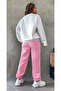 Brooklyn Printed Bottom Top Set Cotton Sports Crew Neck Sweatshirt And Elastic Sweatpants - 3