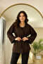 Women's New Season Belted Scuba Jacket Kimono Tunic Oversized Trend Suitable for Casual Modern Hijab - 3