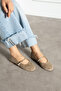 Belle Velvet and Embroidered Detail Round Toe Luxury Women's Ballet Flats