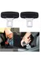 4pcs Car Seat Belt Clips, Metal Seat Belt Insert Tongue, Universal (Black) - 4