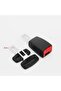 4pcs Car Seat Belt Clips, Metal Seat Belt Insert Tongue, Universal (Black) - 7