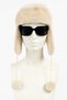 Pompon Lace-Up, Ultra Warm Ushanka Pompon Women's Faux Fur Pompom Winter Plush Model with Earmuffs - 5