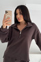 Premium Modal Fabric Half Zipper Women's Sweatshirt 3102 - 4