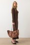 Tie Waist Slim Fit Thick Corded Fabric Long Knitwear Dress - Suitable for S-M-L Not Tested - 3