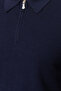 Corded Fabric % 100 Wool Regular Fit Half Zip Polo Neck Sweater Men's Polo Neck Sweater 55125 - 5