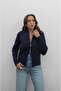 Navy Blue Double Zipper Cardigan - 2