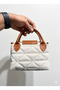 Women's Faux Leather Strappy Small Size Hand and Shoulder Bag - 2