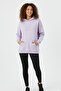 Little Star Patterned Women's Oversized Sweat Comfortable Fit Hooded Sweatshirt - 2