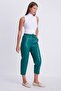 Green 1 Leather Trousers with String Stitch Detail 50715 - 5