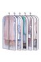 50-inch Clear Garment Bags for Hanging Clothes, 4-inch Gusset, 5-Pack