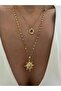 Steel Chain Stone Sun Pendant 53-cm - 2