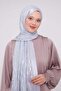 Baby Blue Triangle Pattern Deluxe Devore Shawl - 6
