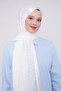 White Maze Pattern Deluxe Devore Shawl - 2