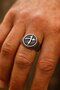 Silver Color Sword Figured Adjustable Steel Men's Ring