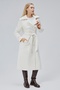 Ecru Regular Windbreaker Detailed Cashmere Coat - 6