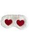 White and Red Color Heart Shaped Plush Sleeping Headband - 2