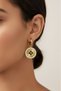 Steel Shiny Sun Clip-On Women's Earrings I Karamaz Women's Gold Steel Earrings - 3