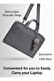 Grey Faux Leather Laptop Bag 15-16" – Stylish & Durable - 4
