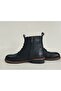 Women's Genuine Leather Sole Detailed Lace-Up Black Boots - 2