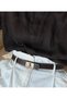 Brown/Square Interlocking Gold Buckle Adjustable Women's Belt Dress Belt Coat Belt Waistband - 4