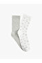 Cotton Floral 2-Piece Sock Set - 2