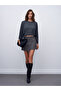 32270 Boat Neck Batwing Sleeve Top-K.Anthracite - 5