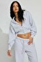 Karmelanj Crop Hooded Zippered Women's Sweatshirt Sh299
