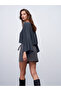 32270 Boat Neck Batwing Sleeve Top-K.Anthracite - 2