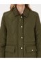 Khaki Velvet Collar Quilted Comfort Fit Coat 50314035-Vr027 - 7