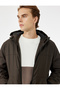 Hooded Long Sleeve Zippered Raincoat