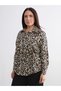 Lcwaikiki Classic Brown Plus Size Leopard Print Women's Shirt - 3