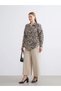 Lcwaikiki Classic Brown Plus Size Leopard Print Women's Shirt - 8