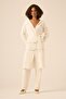 Women's Stone Detailed Two-Piece Suit Ecru 20740