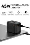 45W 4-Port Universal USB Adapter – Fast Charging, Sleek Black - 2