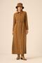 Women's Knitted Suede Dress Brown 31235 - 2