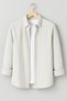 Men's White Pinstripe Lumberjack Style Shirt – Comfortable Fit New Season Stylish Combination Trend
