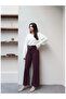 Seam Detail Wide-Leg Stretch Fabric Trousers - 2