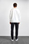 White Regular Fit Crew Neck Sweatshirt - 6