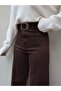 Seam Detail Wide-Leg Stretch Fabric Trousers - 6
