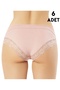 5106 Lace and Piped Detail Modal Bikini (M-L-Xl) 6-Pack - 4
